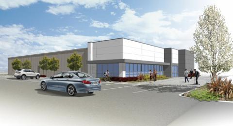 A schematic of the new Advanced Manufacturing building at Lawrence Livermore.